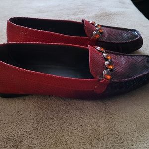 Womens Designer flats skide-on shoes Red